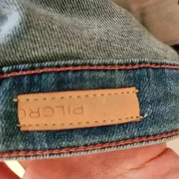 Anthropologie High Waist Flare Jeans Straight Leg size 25 Medium Dark Wash - Picture 12 of 13